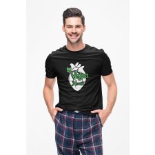 D&B Férfi/Unisex Póló ST00158 Vegan Heart Fekete-Méret S férfi póló
