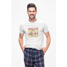  D&amp;B Férfi/Unisex Póló ST00162 Home Run Fehér-Méret L férfi póló
