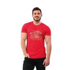  D&B Férfi/Unisex Póló ST00165 Bike Piros-Méret 2XL