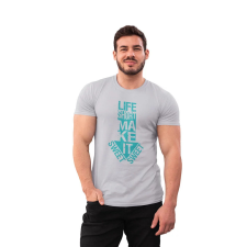 D&B Férfi/Unisex Póló ST00171 Life Szürke-Méret 4XL férfi póló