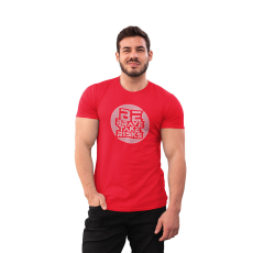  D&B Férfi/Unisex Póló ST00173 Risks Piros-Méret 2XL