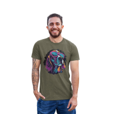  D&amp;B Férfi/Unisex Póló ST00176 Retriever Katonai zöld-Méret L férfi póló