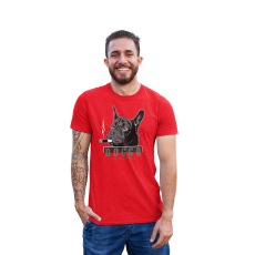  D&B Férfi/Unisex Póló ST00177 Doggo Piros-Méret S