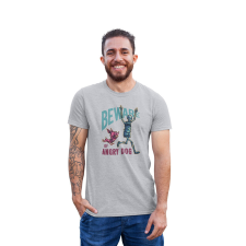 D&B Férfi/Unisex Póló ST00181 Angry Dog Szürke-Méret 2XL férfi póló