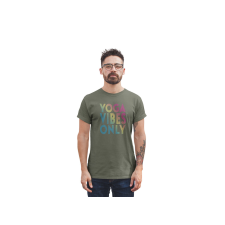 D&B Férfi/Unisex Póló ST00189 Yoga Katonai zöld-Méret L férfi póló