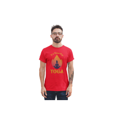 D&B Férfi/Unisex Póló ST00191 Yoga Piros-Méret 2XL
