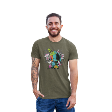D&B Férfi/Unisex Póló ST00193 Bunny Katonai zöld-Méret 4XL férfi póló