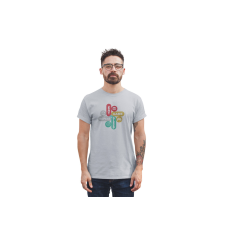 D&B Férfi/Unisex Póló ST00198 Gamer Szürke-Méret 2XL férfi póló