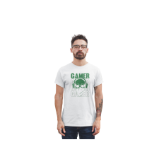 D&B Férfi/Unisex Póló ST00202 Gamer Fehér-Méret M férfi póló