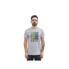  D&B Férfi/Unisex Póló ST00203 Gamer Szürke-Méret 3XL