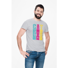  D&B Férfi/Unisex Póló ST00206 Cat Szürke-Méret 3XL