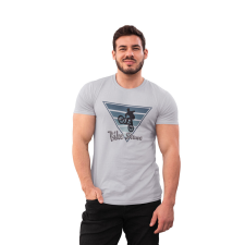 D&B Férfi/Unisex Póló ST00214 Bike Stunt Szürke-Méret 4XL férfi póló