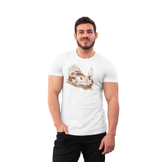  D&B Férfi/Unisex Póló ST00218 Raceing Speed Fehér-Méret L