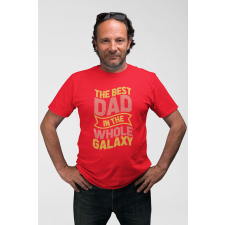D&B Férfi/Unisex Póló ST00221 Best Dad Piros-Méret 3XL ajándéktárgy