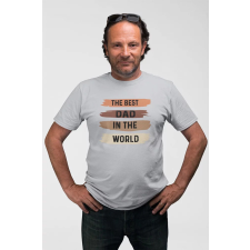 D&B Férfi/Unisex Póló ST00222 Best Dad Szürke-Méret M ajándéktárgy