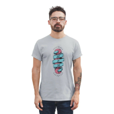  D&B Férfi/Unisex Póló ST00233 Live It Up Szürke-Méret 5XL