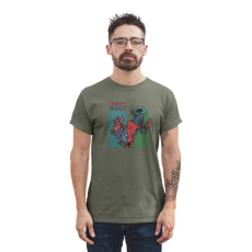  D&B Férfi/Unisex Póló ST00234 Deer Goat Katonai zöld-Méret XL