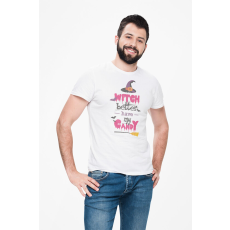  D&B Férfi/Unisex Póló ST00254 Halloween Fehér-Méret 4XL