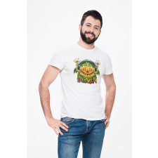 D&B Férfi/Unisex Póló ST00256 Halloween Fehér-Méret L férfi póló