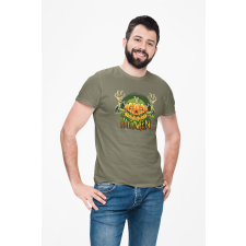 D&B Férfi/Unisex Póló ST00256 Halloween Katonai zöld-Méret 5XL férfi póló