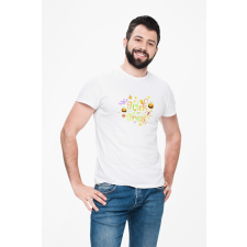 D&amp;B Férfi/Unisex Póló ST00258 Halloween Fehér-Méret 5XL férfi póló