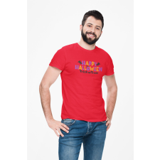 D&B Férfi/Unisex Póló ST00260 Halloween Piros-Méret 4XL férfi póló
