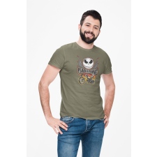 D&B Férfi/Unisex Póló ST00262 Halloween Katonai zöld-Méret XL férfi póló