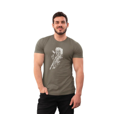  D&B Férfi/Unisex Póló ZN00001 Iron Maiden Katonai zöld-Méret 2XL