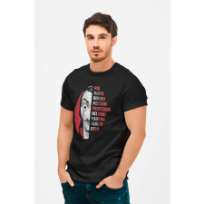 D&B Money Heist Férfi/Unisex Póló, Fekete, 5XL férfi póló