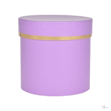 D&amp;D Kalapdoboz arany szegéllyel papír 10x10 cm lila dekorációs kellék