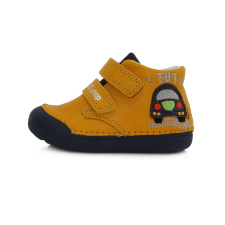 D.D.step - Átmeneti zárt gyerekcipő - bőr - sárga, autós - 23 gyerek cipő