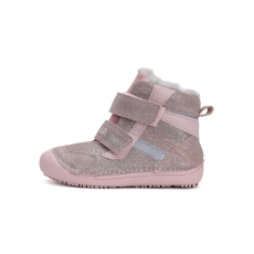 D.D. Step barefoot - Rózsaszín csillogós, bélelt bokacipő cipő - W063-42254C - 28