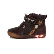 D.D. Step barna csillagos bokacsizma - LED - A050-288B