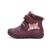 D.D. Step - Bordó-rózsaszín cicás bokacsizma - W082-42774A - 29 gyerek csizma, bakancs