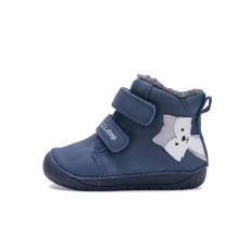 D.D. Step D.D.Step Kisfiú Barefoot Bélelt bokacipő - Kutyás - Kék - W070-52301A-21