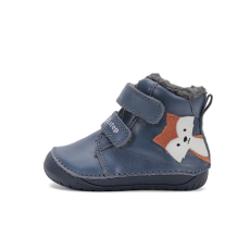 D.D. Step D.D.Step Kisfiú Barefoot Bélelt bokacipő -  Rókás - Kék - W070-52301