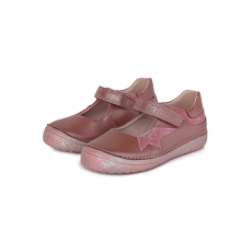 D.D. Step gyöngyházfényű rózsaszín, bőr balerina cipő (25 - 30); (030-1003B) (25)