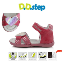 D.D. Step sötét rózsaszín szivecskés szandál - AC048-295A - 21 gyerek szandál