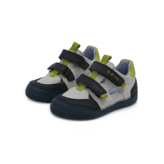 D.D. Step szürke-kék, bőr átmeneti cipő, világító talppal (31 - 36); (068-213B) (35)