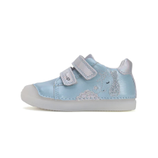 D.D. Step világoskék-ezüst unikornisos zárt cipő - S049-51250B