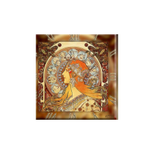 D.I.19-10 Üveg falióra 30x30cm, Mucha: Zodiac falióra