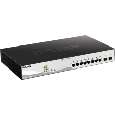D-Link 10-Port Layer2 PoE+ Smart Managed Gigabit Switch8 x 10/100/1000Mbit/s TP (RJ-45) PoE Port, Port 1-8 802.3at Power-over-Ethernet bis 30 Watt Leistung pro Port2x 100/1000Mbit/s SFP Slot802.3x Flow Control, 802.3ad Link Aggregation und statische Trunks, bis Vezérelt L2 (DGS-1210-10MP/E) hub és switch