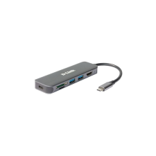 D-Link DUB-2327 2 portos USB HUB + USB-C + HDMI + kártyaolvasó (DUB-2327) laptop kellék