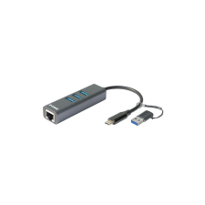 D-Link DUB-2332 3 portos USB HUB + Ethernet (DUB-2332) laptop kellék