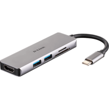 D-Link Dub-M530 Usb-C Hub 2xUSB + 1xHDMI + SD/microSD kártyaolvasó bankkártya olvasó