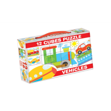 D-Toys &amp; Games Mesekocka járműves 12db baby vechiles puzzle, kirakós