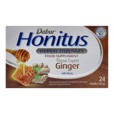 DABUR HONITUS GYÖMBÉR ÍZŰ SZOPOGATÓ TAB. gyógyhatású készítmény