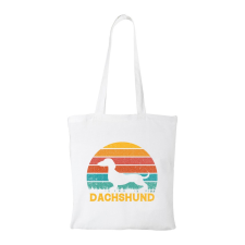  Dachshund02 - Bevásárló táska Fehér egyedi ajándék