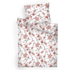 Dadka 140 × 200 cm, 70 × 90 cm ágynemű, pamut - terrakotta virágok, fehér (8596132058436) lakástextília