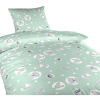 Dadka ágynemű, pamut, kiságyba, állatok, menta 90 × 130, 45 × 60 cm (8595085951115)